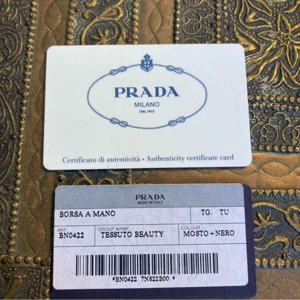 Prada nylon medicine bag top handle‎ train case black burgundy COA included - Picture 11 of 15